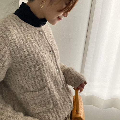 お値下げ　シェリエsheller ジャケットライクパールカーディガン お値下げ シェリエsheller ジャケットライクパールカーディガン