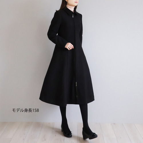 jolie mignonパネルライン襟付きジップアップコート 美シルエット◎】パネルライン襟付きジップアップコート【ピンク