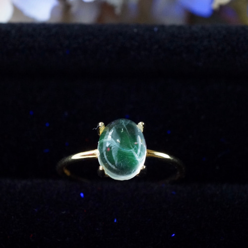 受注制作】10月誕生石 ハイアライトオパール リング フリーサイズ/7号  