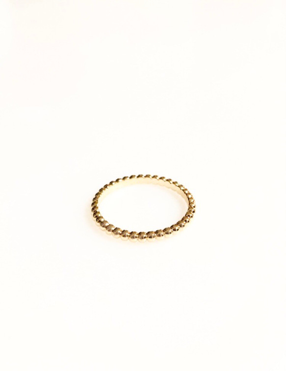 K18 PG つぶつぶ バブルリング K18 PG つぶつぶ バブルリング k18つぶつぶリング 指輪・リング