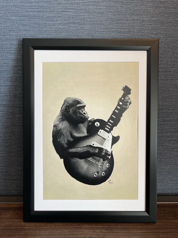 ゴリラギター オリジナルアート作品（送料別） イラスト Jinbei