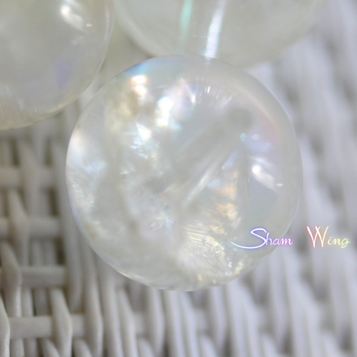 やっちゃん様♡お取り置き♡ムーンストーンバラ　水晶バラ　セット　天然石 高品質レインボームーンストーン ラウンド約9.2～9.4mm☆2粒