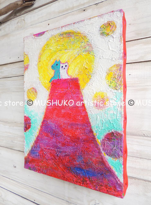 [赤富士さんのてっぺんで] #赤富士 #アート #絵画 #風景画 #お求めやすい価格になりました 3枚目の画像