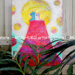 [赤富士さんのてっぺんで] #赤富士 #アート #絵画 #風景画 #お求めやすい価格になりました 6枚目の画像