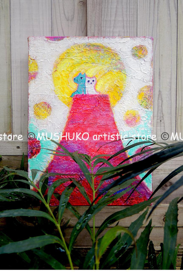 [赤富士さんのてっぺんで] #赤富士 #アート #絵画 #風景画 #お求めやすい価格になりました 6枚目の画像