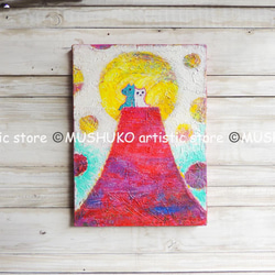 [赤富士さんのてっぺんで] #赤富士 #アート #絵画 #風景画 #お求めやすい価格になりました 1枚目の画像