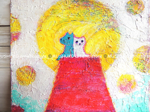 [赤富士さんのてっぺんで] #赤富士 #アート #絵画 #風景画 #お求めやすい価格になりました 4枚目の画像