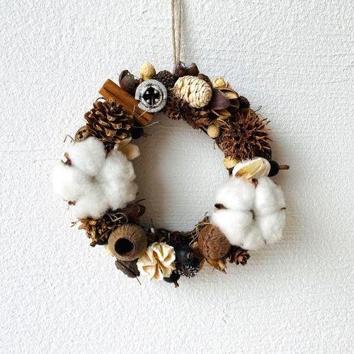 森の木の実のリース♪white リース Dans les bois 通販 18392552