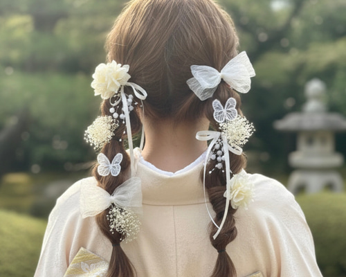 成人式髪飾り 成人式 卒業式 結婚式 振袖 髪飾り 袴 前撮り 蝶々ピン