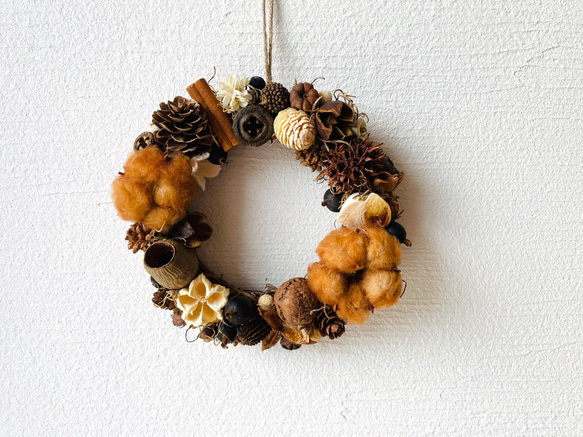 森の木の実のリース♪brown リース Dans les bois 通販 18392573