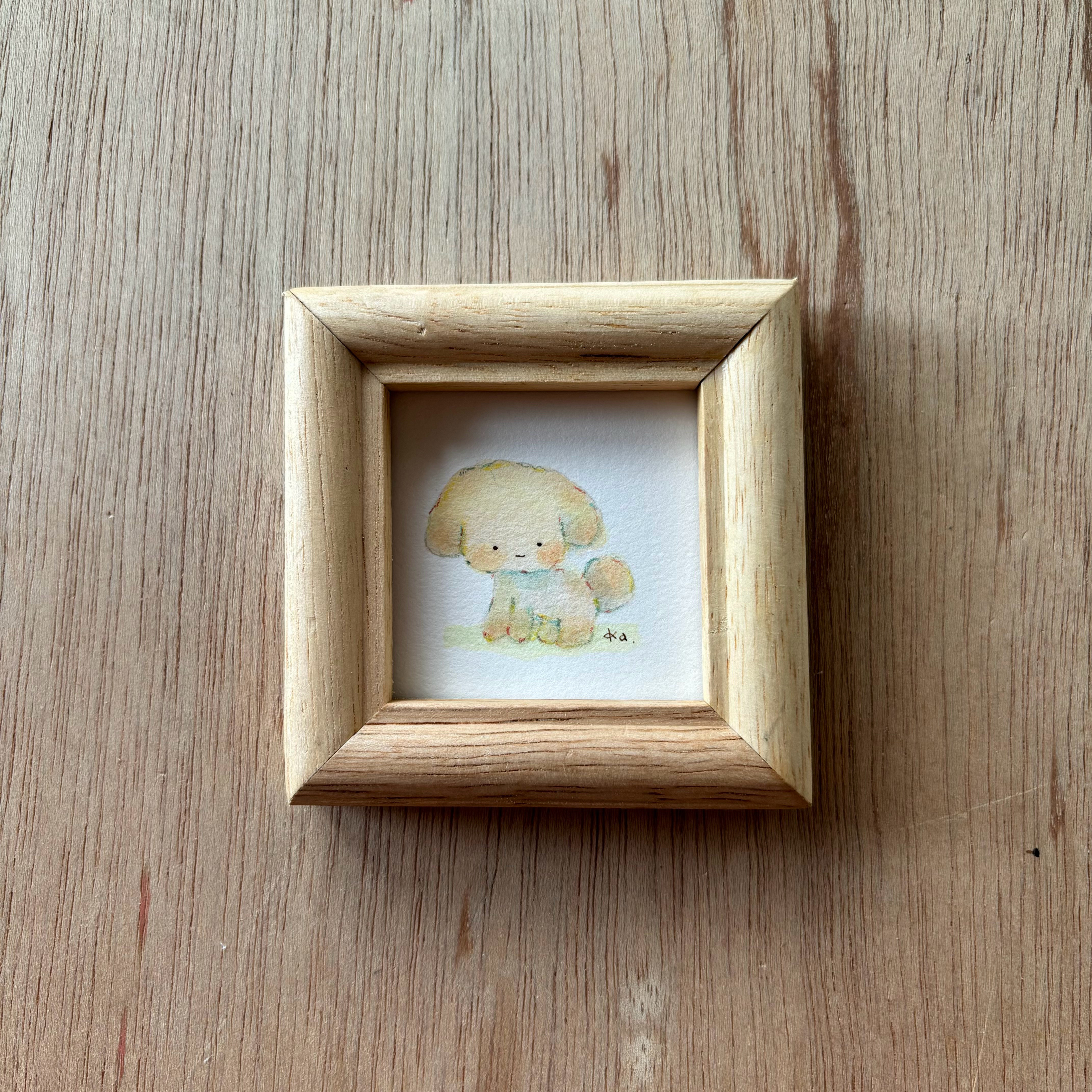 「マルチーズさん」ミニ額　原画