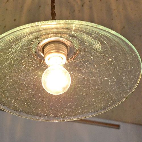ペンダントライト ガラス ヴィンテージ風 LED電球つき 吊下げ