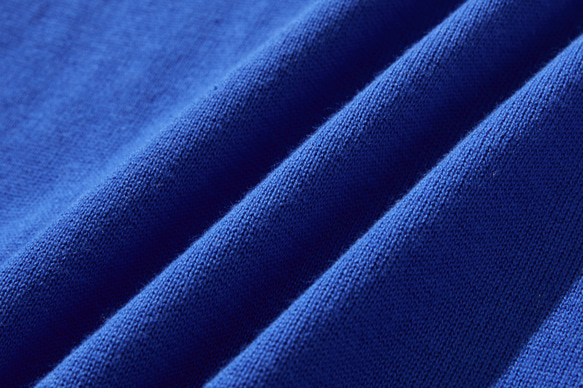 程よく存在感を引き立てるカーディガン 配色ジャガード　長袖　瑠璃色　241001-2 10枚目の画像