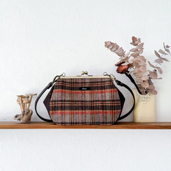 パッチワークとデニム生地のサコッシュ（ショルダーバッグ