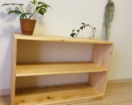 桧　木製棚　本棚　✨　木製ハンドメイド　トロファスト　モンテッソーリ　ヒノキ 793cad78c7129f2c60d949c4ef7e9a
