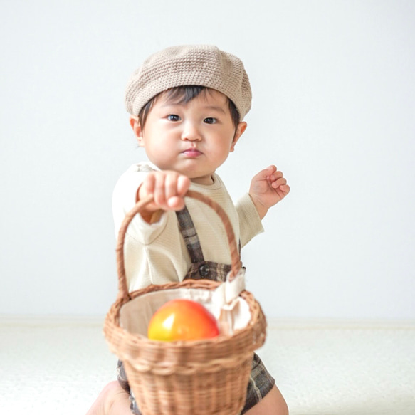 男の子のためのシンプルベレー帽 出産祝い ギフト プレゼント 帽子  