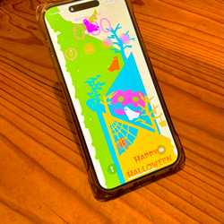 ハロウィンペーパーアートのスマホ用ウォールペーパー 3枚目の画像