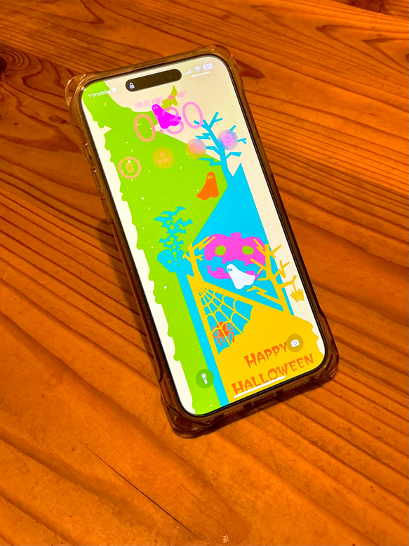 ハロウィンペーパーアートのスマホ用ウォールペーパー 3枚目の画像