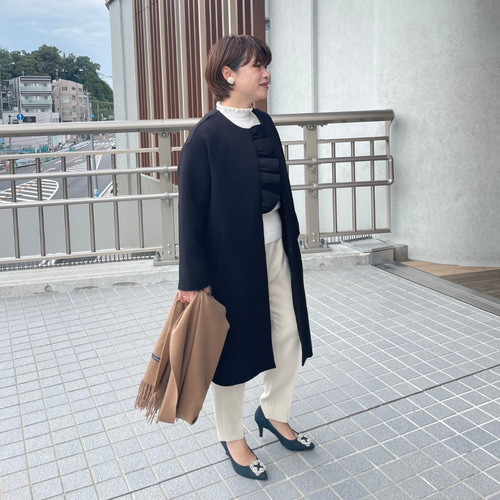 小柄S□超ゆったり＆もっちりあったか♡大人可愛いフリルノーカラー