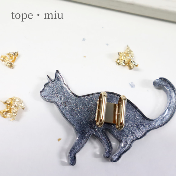 [ 帯留め × 黒猫 ] no.7 4枚目の画像