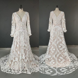 日本製 ヴィンテージ 総レース ウェディングドレス 9号 日本製