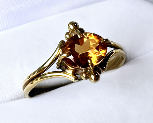 レネレイド　指輪　まとめ売り　アンティーク シトリンのアンティーク風リング オーバルファセット・カット