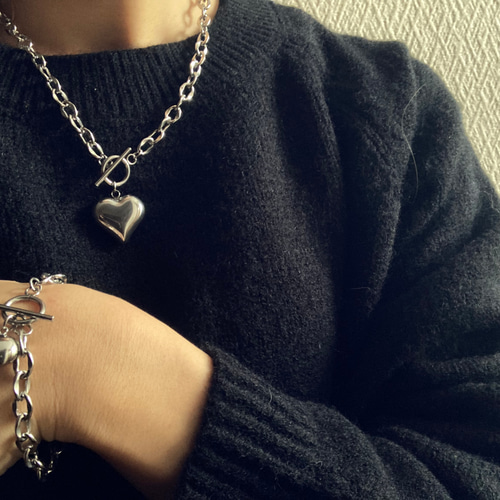 delivery Heart chain  ハートチェーン　金属ネックレス LION HEART（ライオンハート） ネックレス 「限定展開」“LH-1”スレンダ