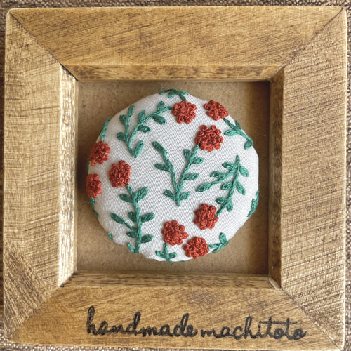 ヘアゴム No.154 刺繍【ヘアゴム】【ポニーフック】【ブローチ】選べるパーツ no