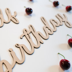 Happy Birthday ハーフバースデー　レターバナー　木製　② 4枚目の画像