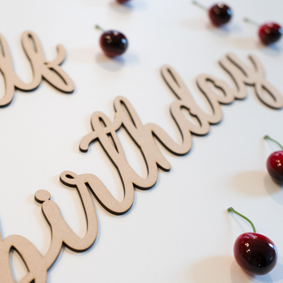 Happy Birthday ハーフバースデー　レターバナー　木製　② 4枚目の画像