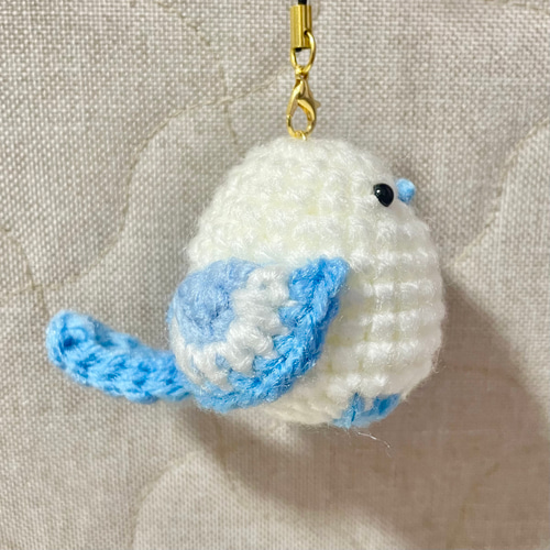 あき　シマエナガ　あみぐるみ　35こ かぎ針編み】シマエナガのあみぐるみ 小鳥 編み方 Crochet bird