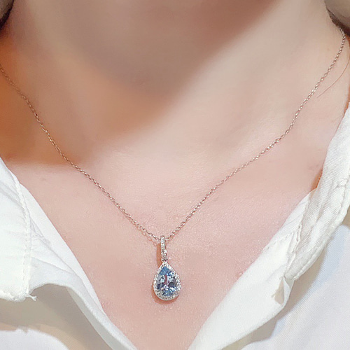 万能金具 アクアマリンペンダントトップk18 ペンダントトップ