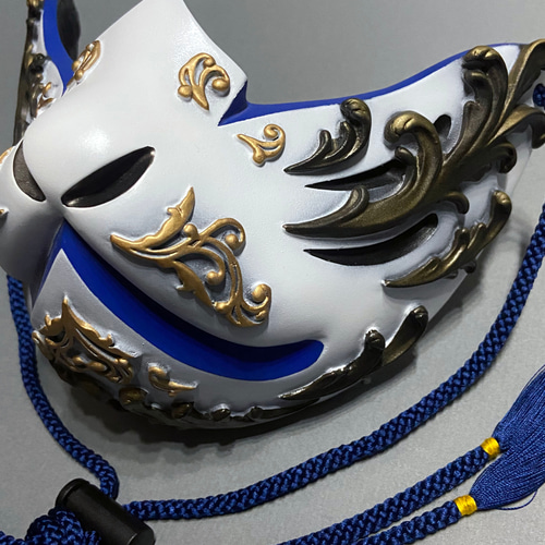 狐面Half Second Gothic Ver,（White×blue） その他ファッション