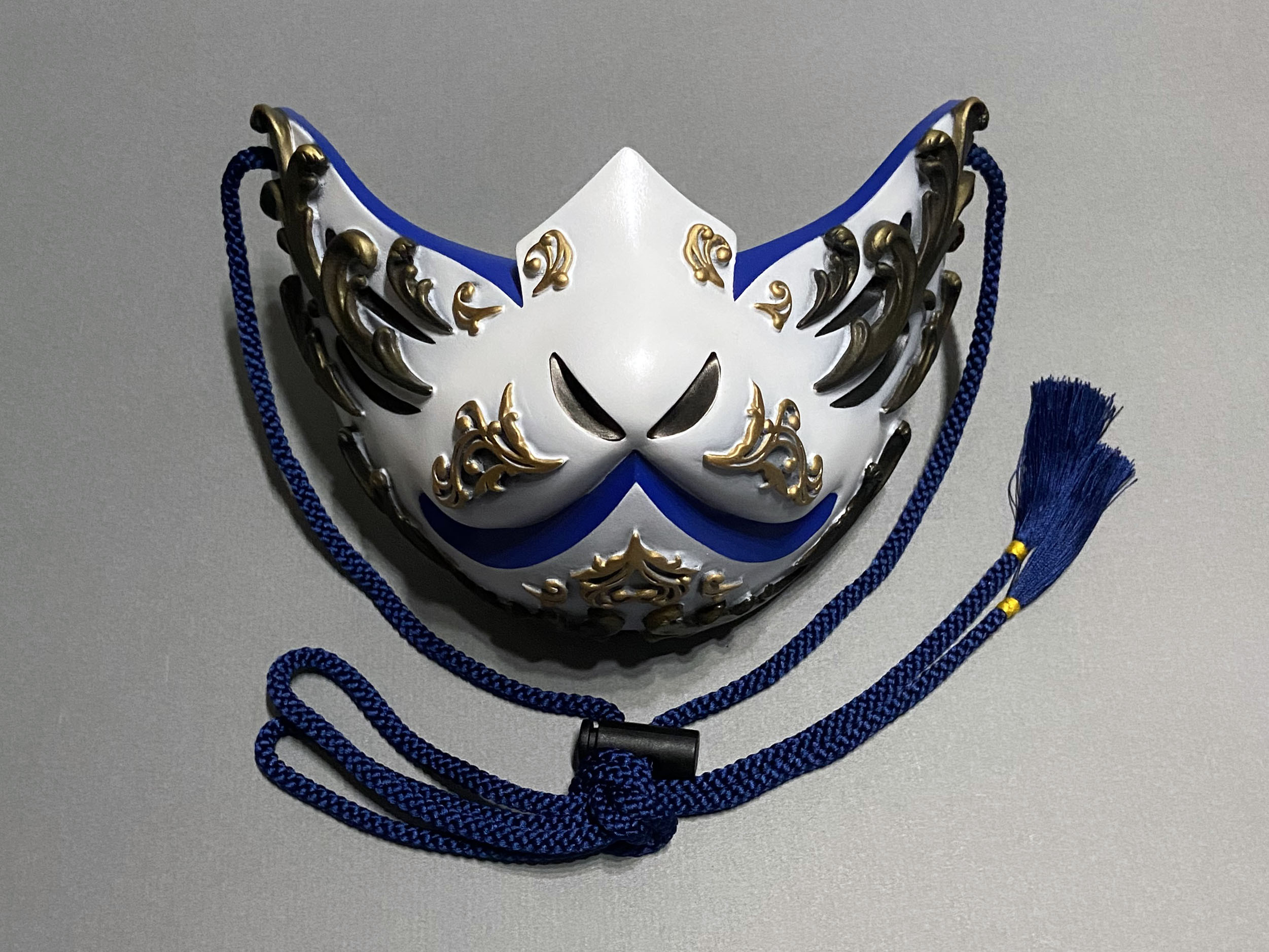 狐面Half Second Gothic Ver,（White×blue）