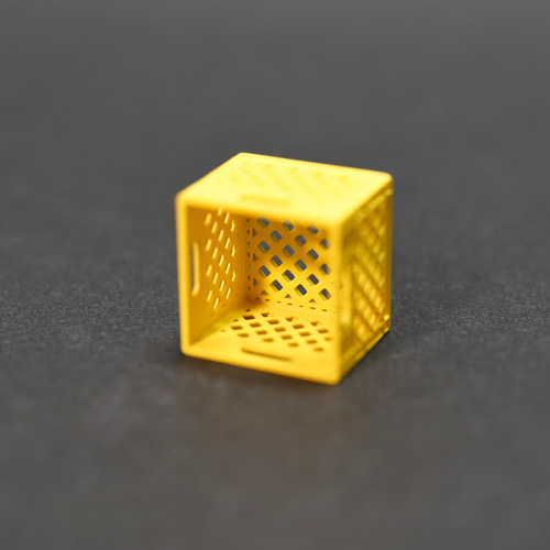 ミニチュア コンテナ 黄色 2個セット ビールケース ミルクケース