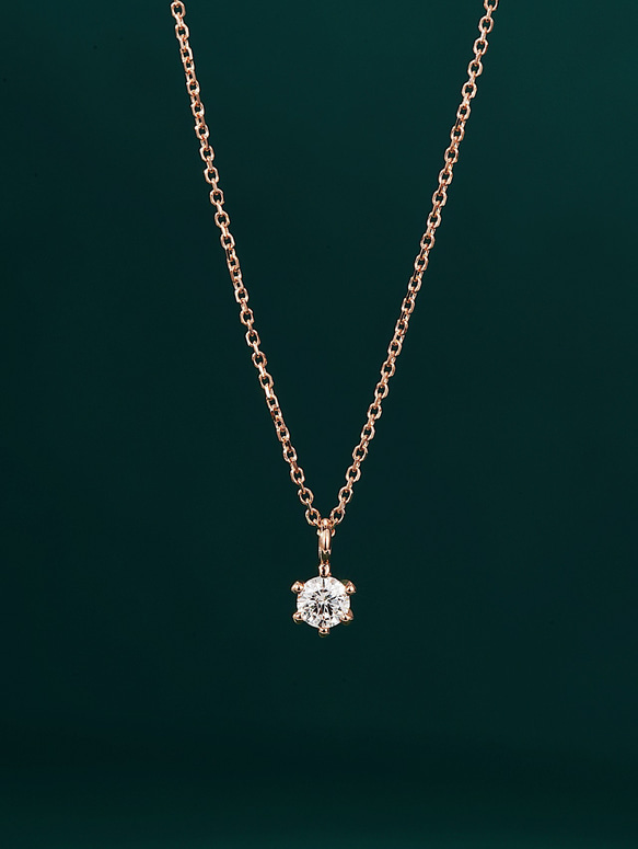 輝きの守護石」K18WG×ダイヤモンド×スピネル パワーストーンネックレス