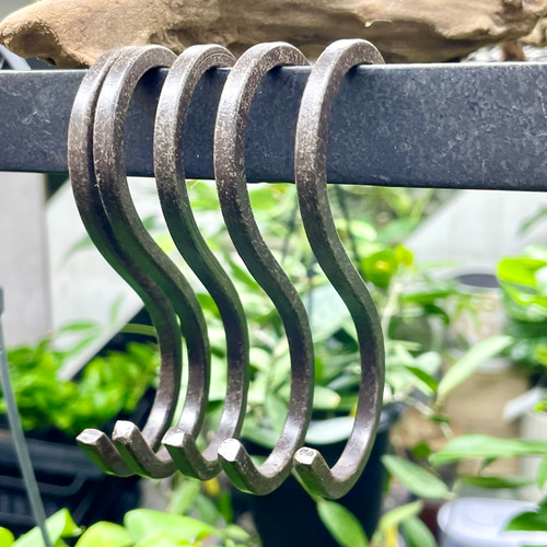 アイアン S字フック Mサイズ 5本セット アンティーク ハンギング