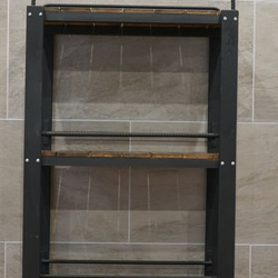 ウィスキーラック　ワゴンタイプ　男前インテリア　棚　インダストリアル　収納　お酒　オープンシェルフ　 5枚目の画像