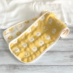 ふんわり六重織ガーゼのフェイスタオル ヒツジ イエロー fuwara バス