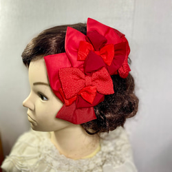 mica　七五三　ヘッドドレス　着物リメイク　髪飾り ヘアアクセ　リボン mica 七五三 ヘッドドレス 着物リメイク 髪飾り ヘアアクセ