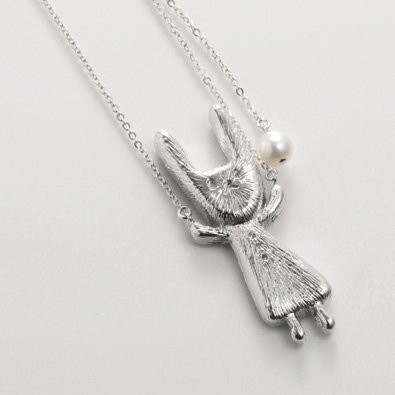 うさぎさんネックレス（パール付き）madeinJAPAN