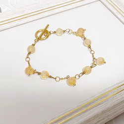 シトリンのチェーンブレスレット 11枚目の画像