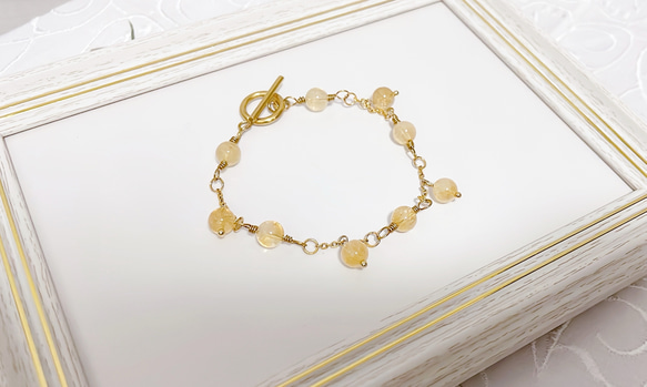 シトリンのチェーンブレスレット 11枚目の画像