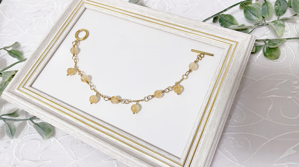 シトリンのチェーンブレスレット 10枚目の画像