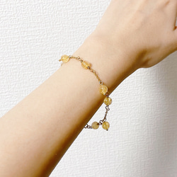 シトリンのチェーンブレスレット 8枚目の画像