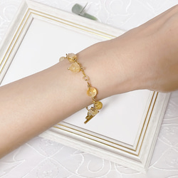 シトリンのチェーンブレスレット 6枚目の画像