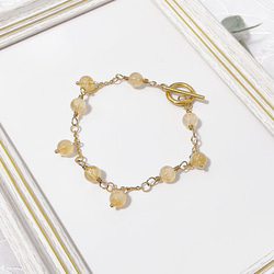 シトリンのチェーンブレスレット 2枚目の画像