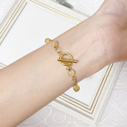 シトリンのチェーンブレスレット 7枚目の画像