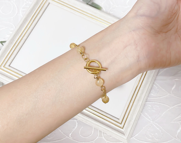 シトリンのチェーンブレスレット 7枚目の画像