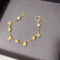 シトリンのチェーンブレスレット 3枚目の画像